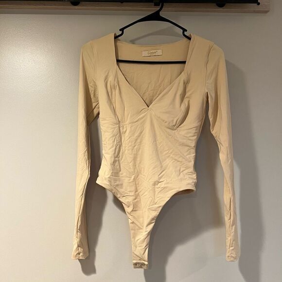 Cream Amazon long sleeve seamless body suit - Picture 1 of 2